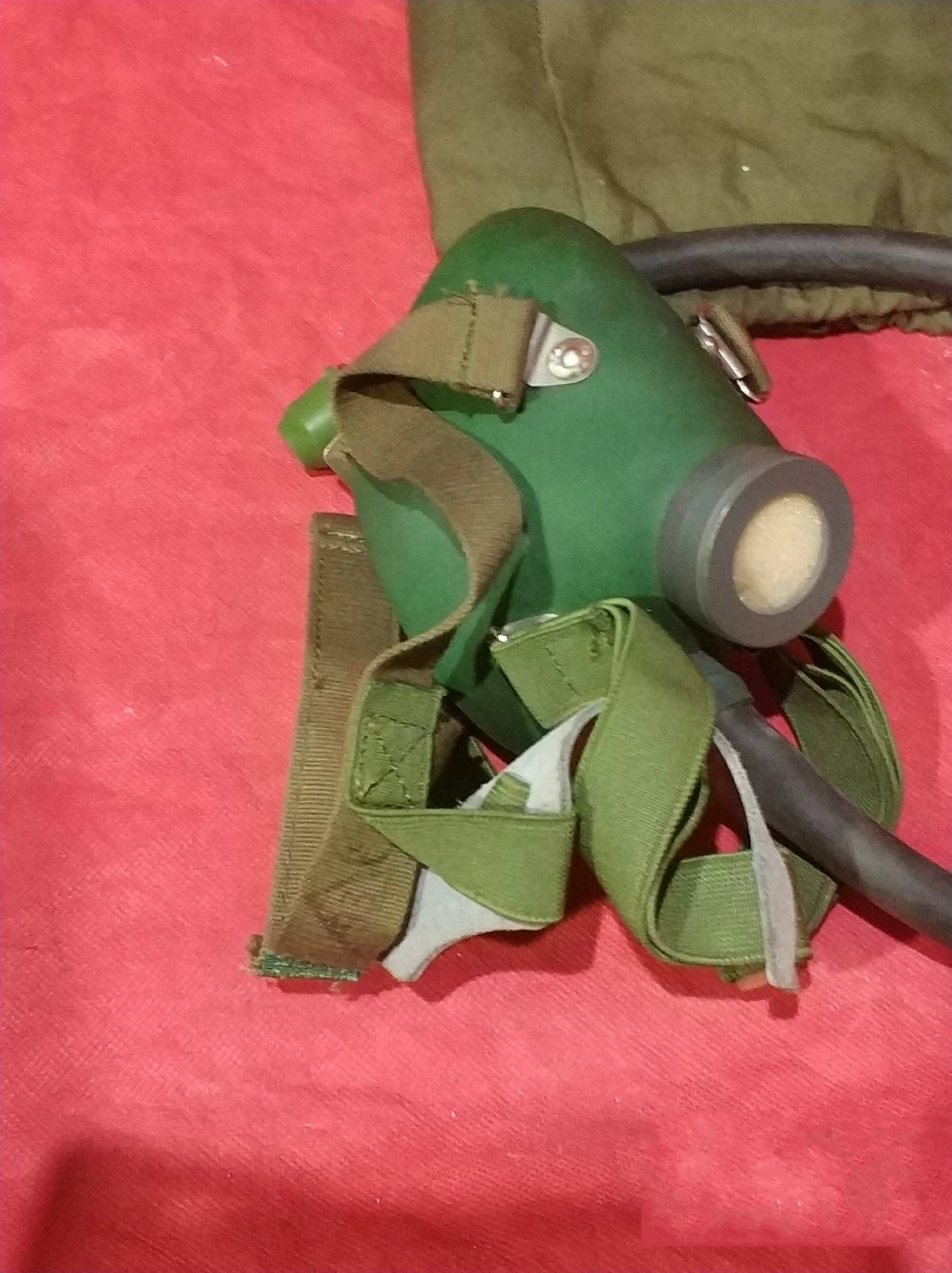 الفائض العسكري الأصلي الأصلي الصيني عالي الارتفاع قناع الأكسجين الطيار وحقيبة قماش