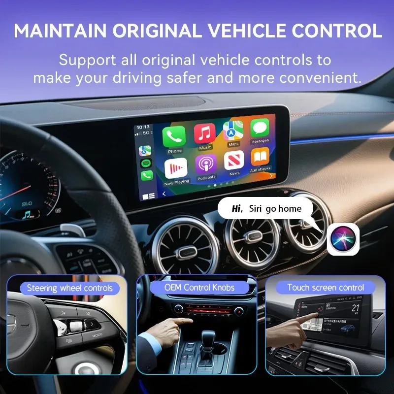 اللاسلكية 2IN1 CarPlay أندرويد السيارات 2025 الترا ميني صندوق ذكي التوصيل والتشغيل آيفون أندرويد الهاتف لسيارة CarPlay السلكية أندرويد