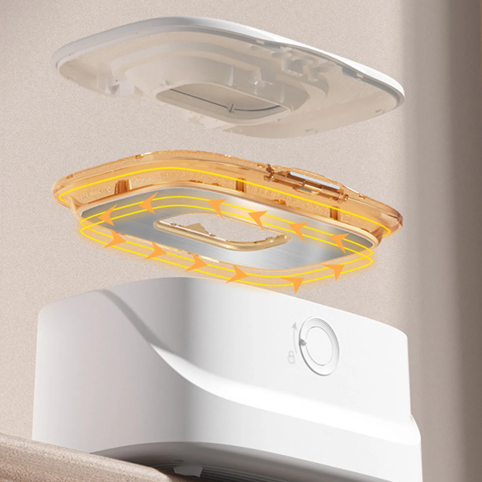 Wipe Warmer 3 Speed Night Light Spring Design 3 Levels Temperature Adjustable Large Capacity USB Powered Wet Wipes Dispenser