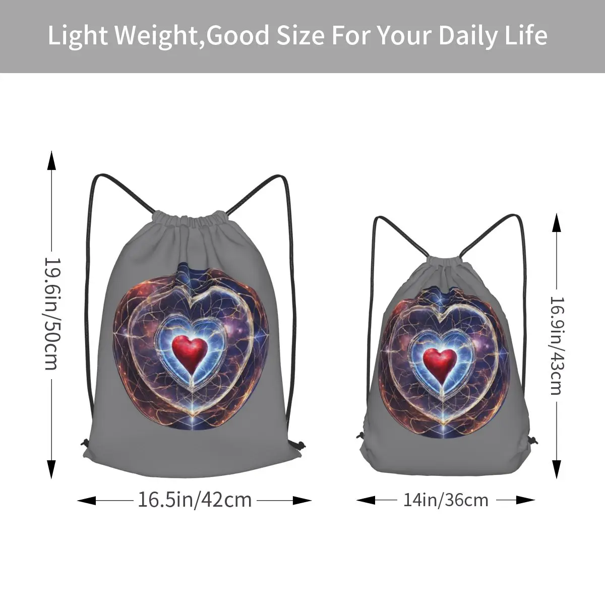 Quantum Heartbeats Echoes Of Forever Backpacks Multi-function Drawstring Bundle Pocket Shoes Bag Book Bags for Man Woman School