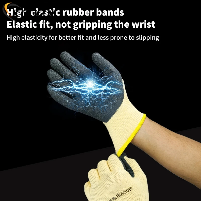 1Pair Electrician Work Gloves Protective Tool 400v Insulating Gloves Anti-electricity Low Voltage Security Protection Gloves