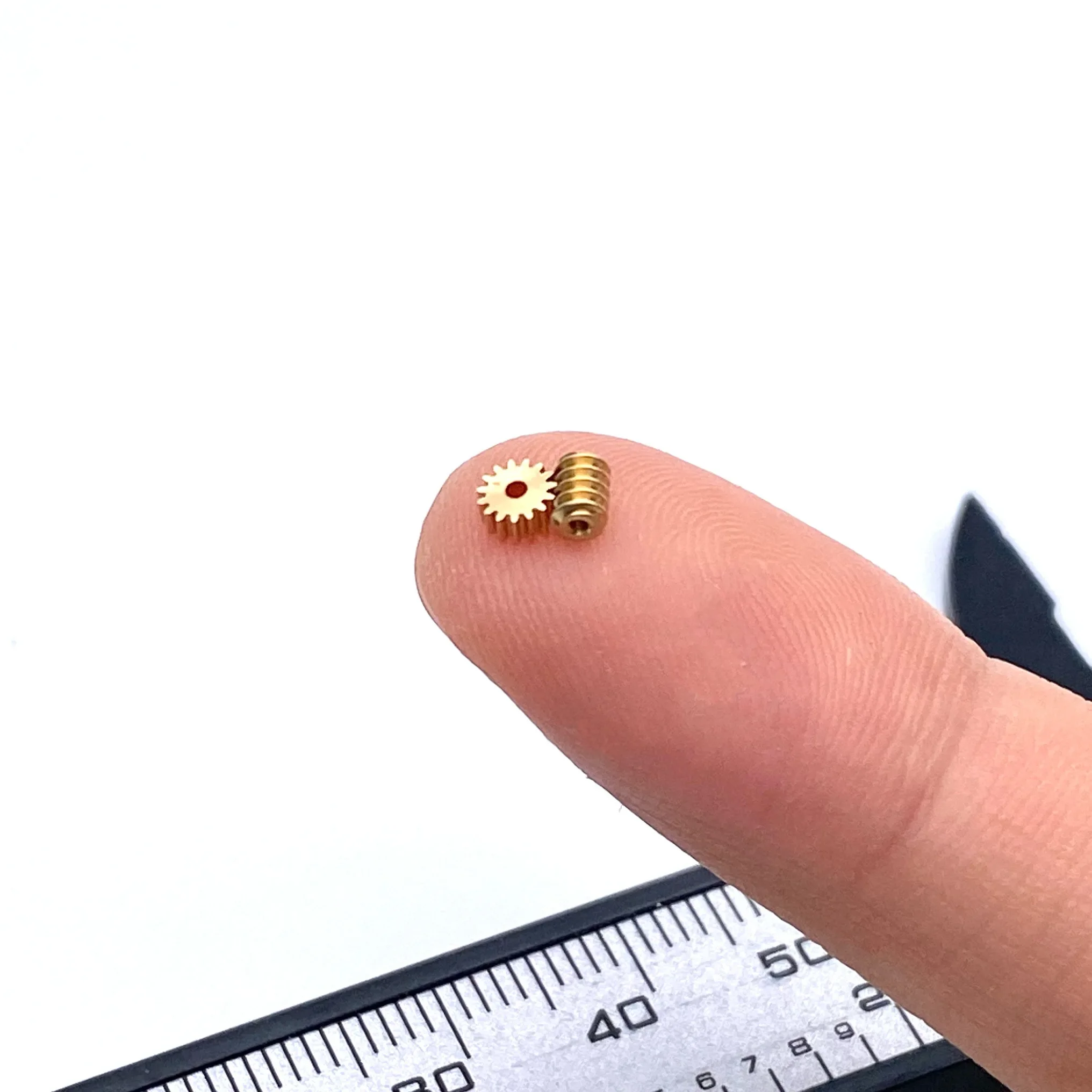 0.7MM 1mm Micro Static Modified Worm Gear 0.2M 15T Brass 90-degree Transmission Model Gear 1:87