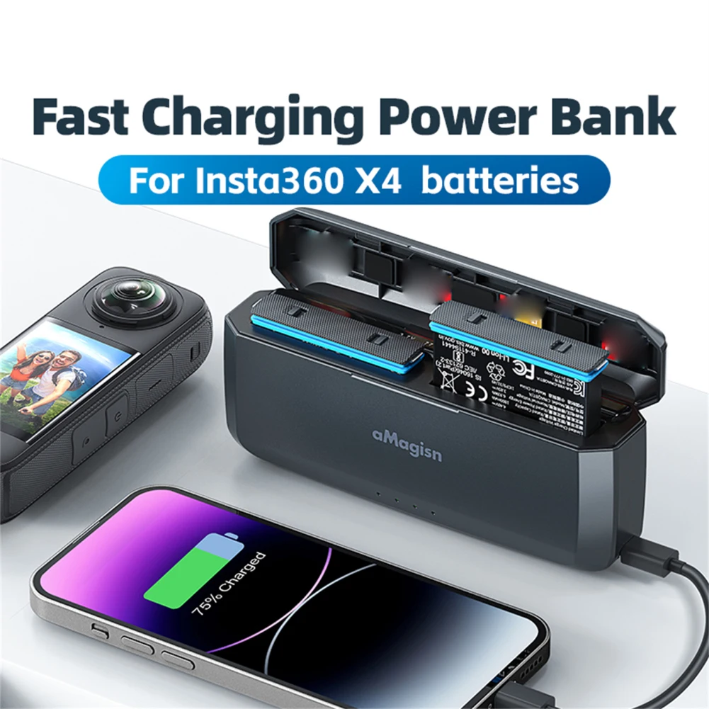 

Fast Charging Power Bank Compatible For 360 X4 Mobile Power Charger 7710mAh With Charging Cable And SD Card Storage Slots