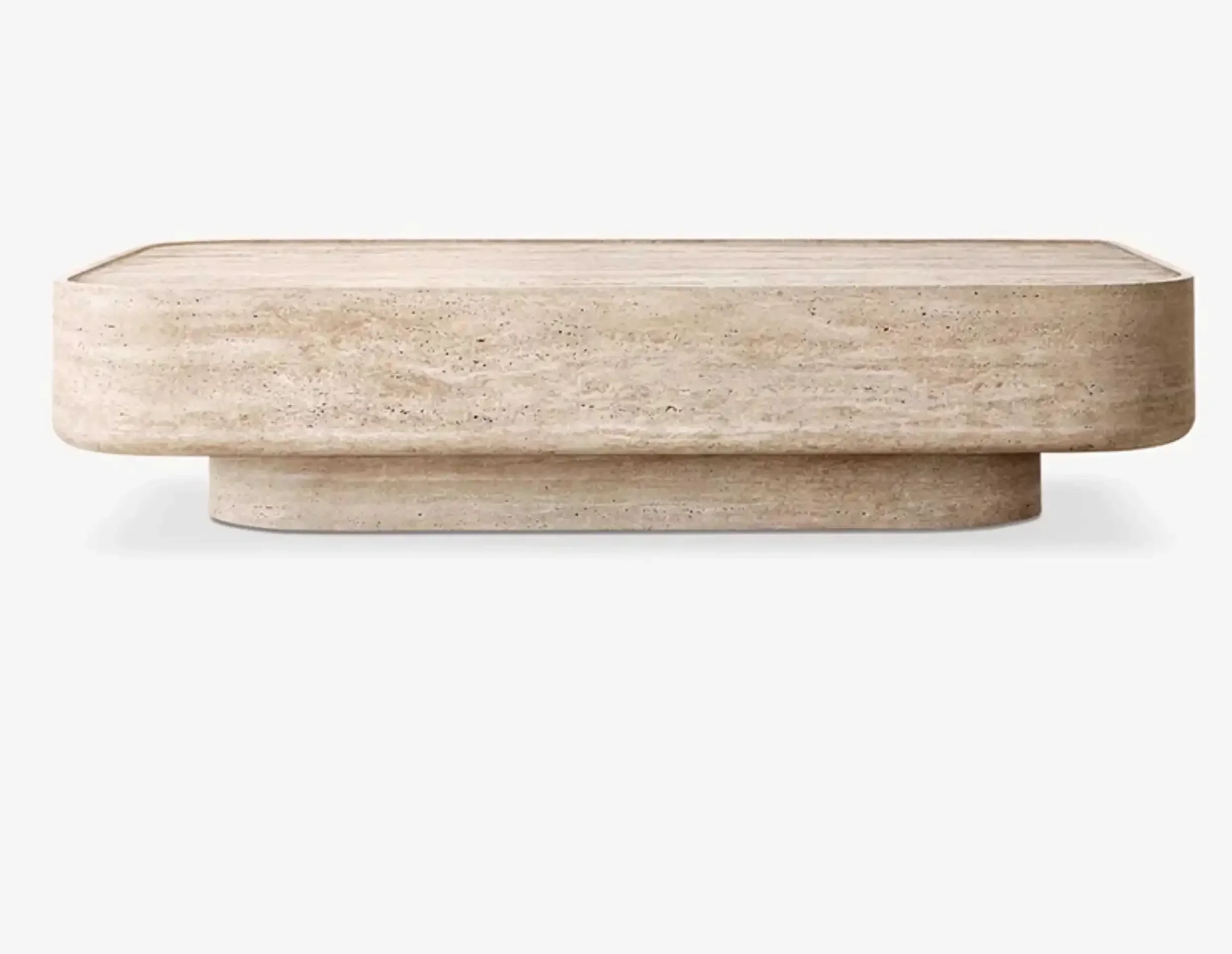 

Wabi Sand Travertine Living Room Coffee Table Household Model Room Nordic Natural Marble Coffee Table