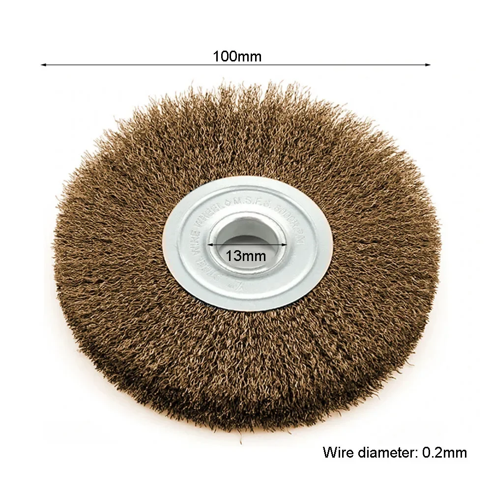 Top Notch 4In Flat Crimped Wire Wheel Brush Specifically Designed for Angle Grinders Excellent for Cleaning and Polishing Tasks