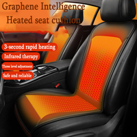 Graphene Heated Car Seat Cushion Winter 12/24V Universal Warmth Insulation Electric Heating Plush Front Seats Pad Car Interior
