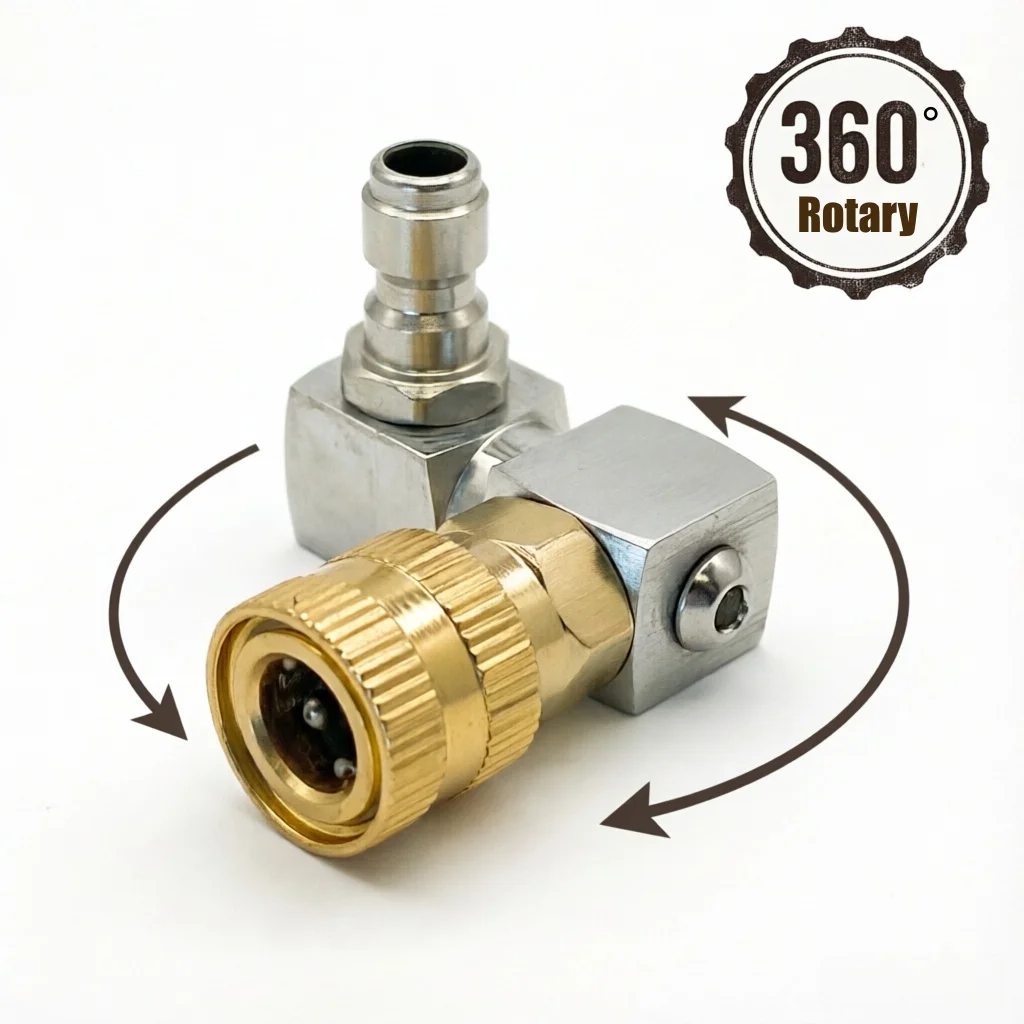 360° Rotating Pressure Washer Gun Jet Nozzle With 1/4" Quick Connect Adaptor For Car Wash Gun Coupler