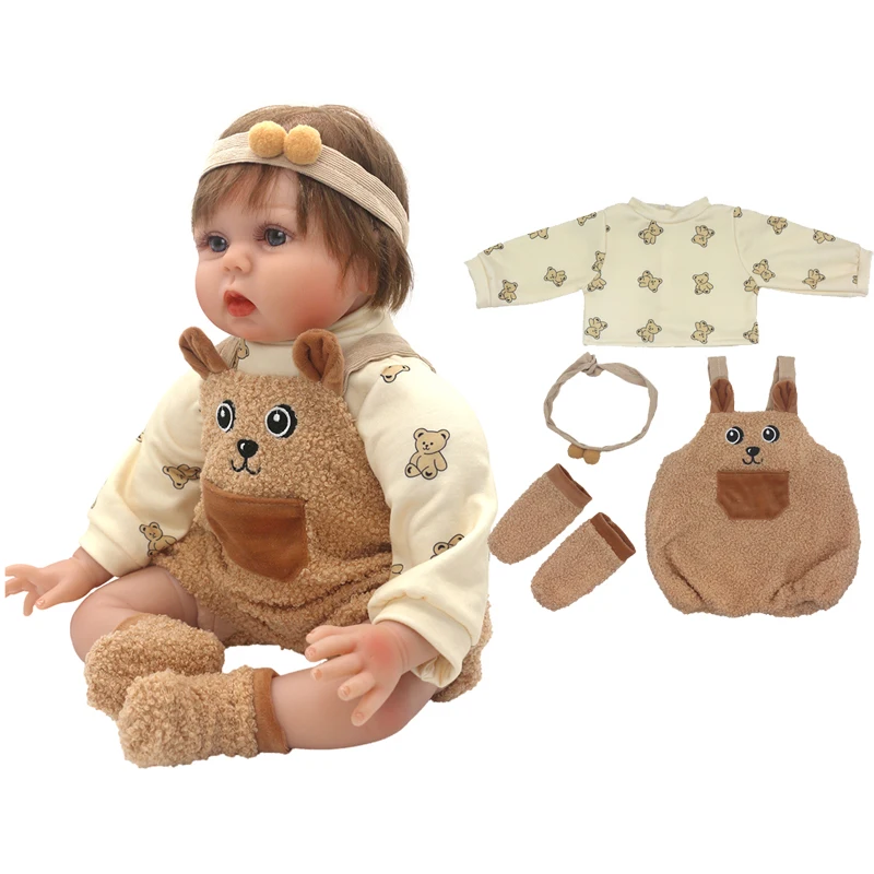 50-55cm Reborn Baby Doll Clothes Rompers 22 Inch Doll Clothes Dress Skirt Toys Outfit