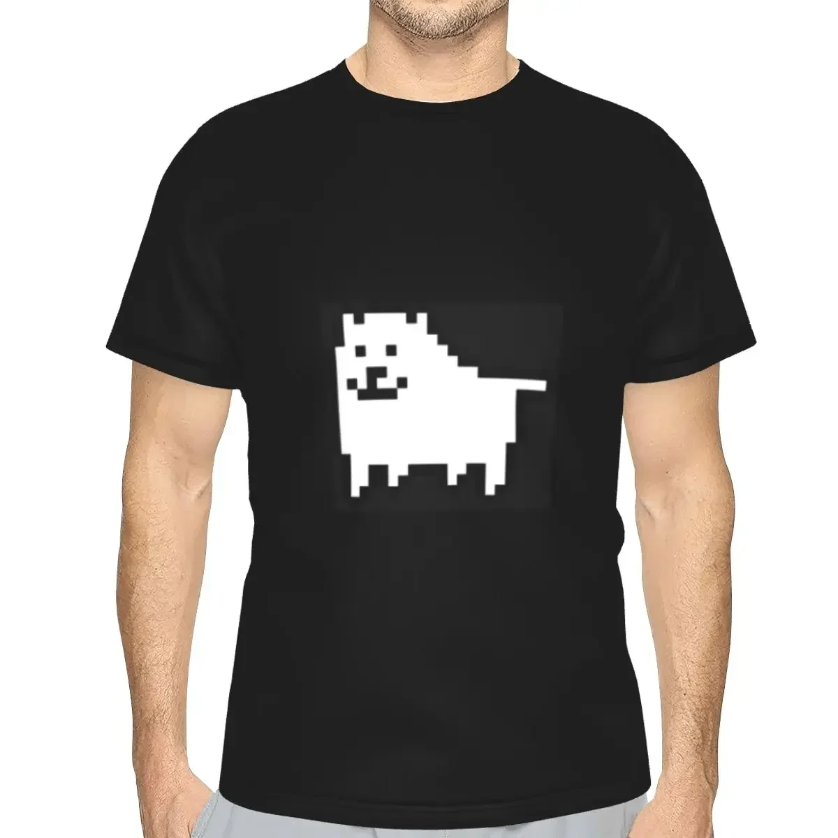 polyester Annoying Dog In Space Undertale Toby Video Game Rpg T-Shirt Men's Funny T Shirt Men O-Neck Summer Shirts Tops