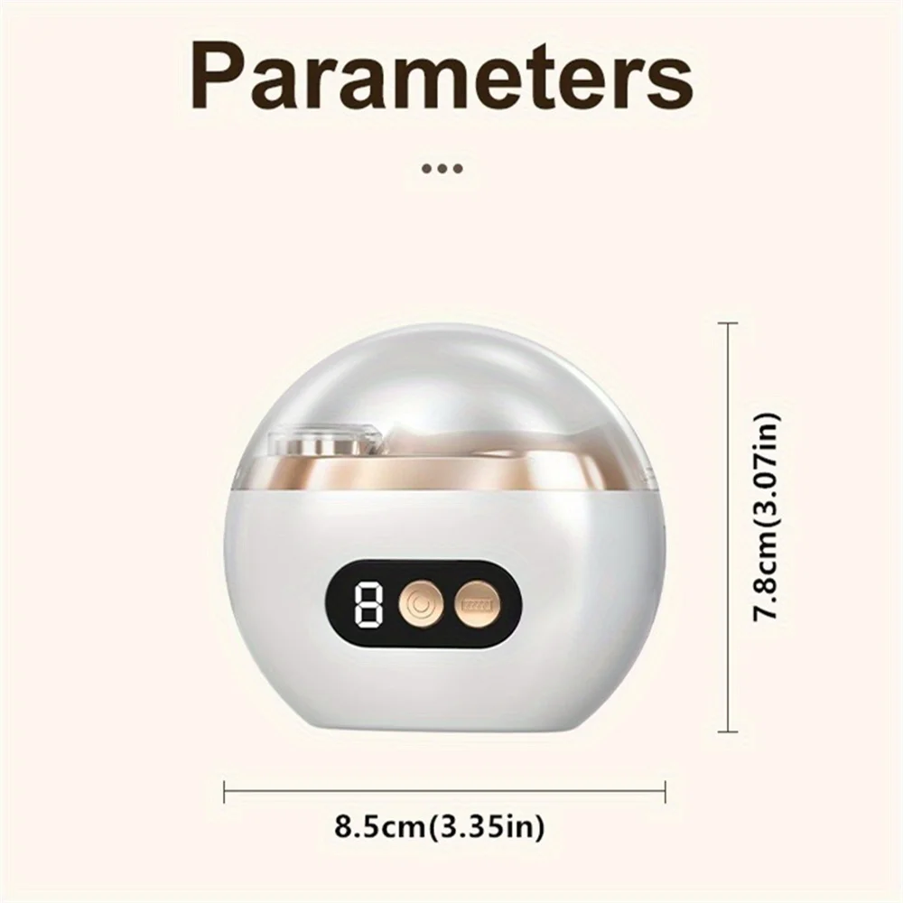 3-in-1 Electric Nail Clipper with Anti-Pinching Grinding Illumination and Polishing Functions Features LED Digital Display and P