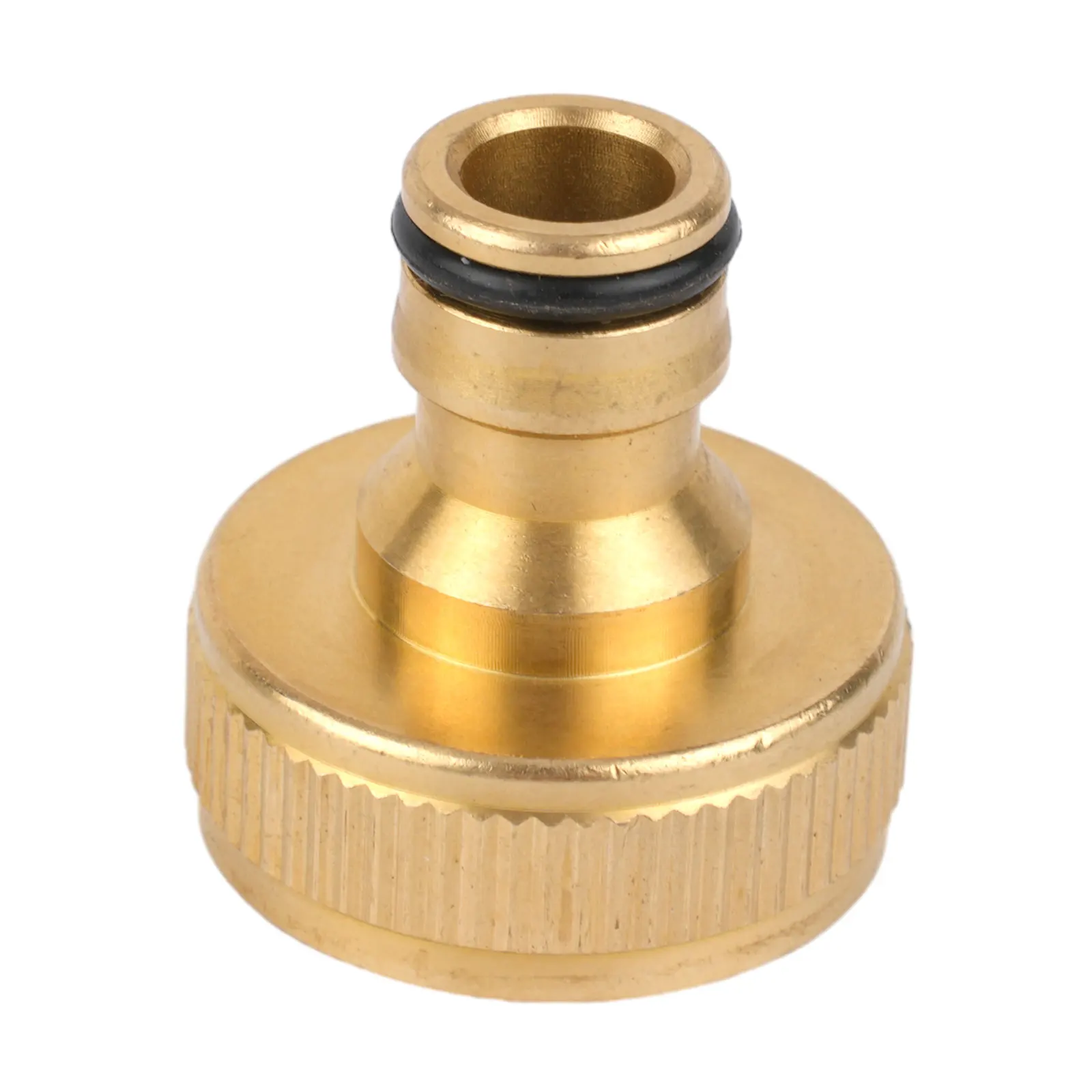 Brass Water Pipe Fitting with Precision-Machined Threads for Consistent Fit on Standard Garden Tap Nozzles and Valves