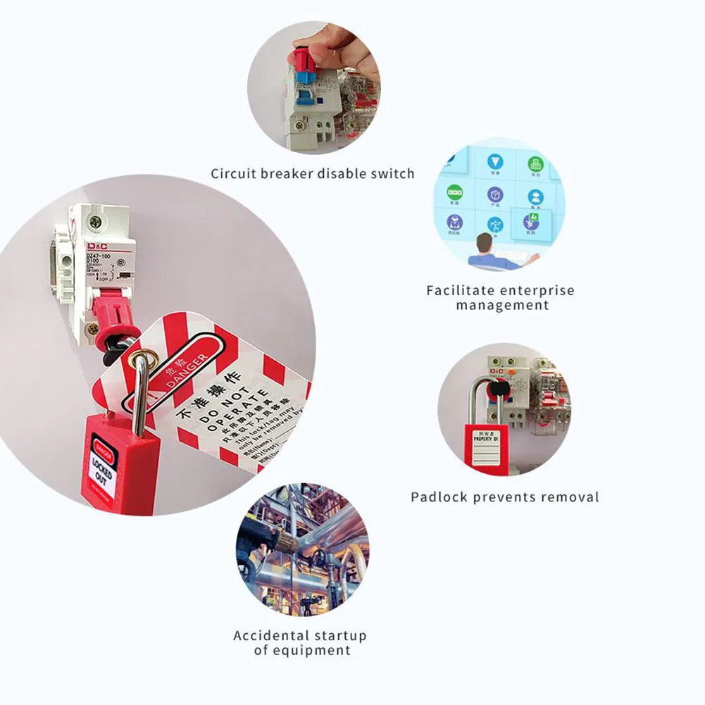 Isolation Lock Circuit Breaker For Miniature Circuit Breakers Closure Electrical Shutdown Isolation Latching Lockout