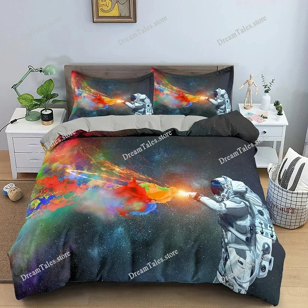 Spaceman Astronaut Bedding Set Duvet Cover 3d Bedding Fashion Design Decoration King Duvet Cover Set Double Bed Set Bedding Sets