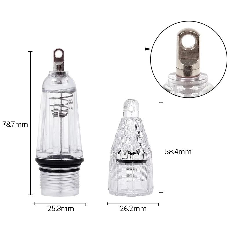 1 set of battery free LED energy-saving fish lure light boat for sea fishing, freshwater shrimp cage, night fishing light image 4