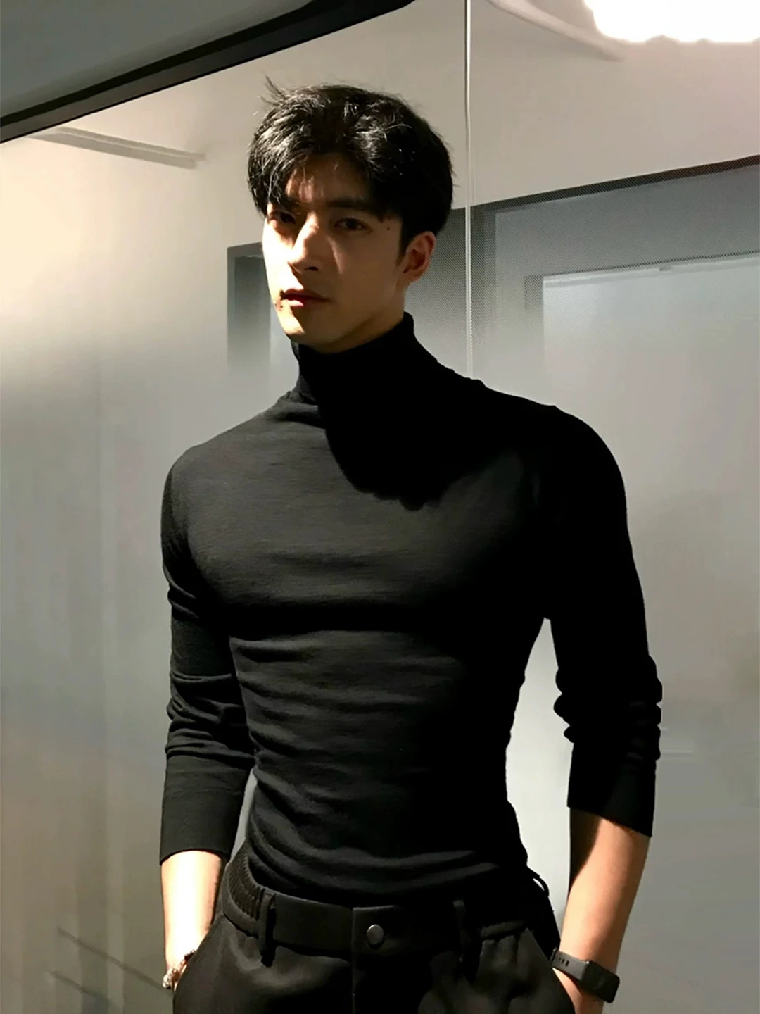 

Мужской трикотажный свитер Briti Sle с высоким воротником и флисовой подкладкой, облегающий, для повседневной носки, прогулок и деловых встреч