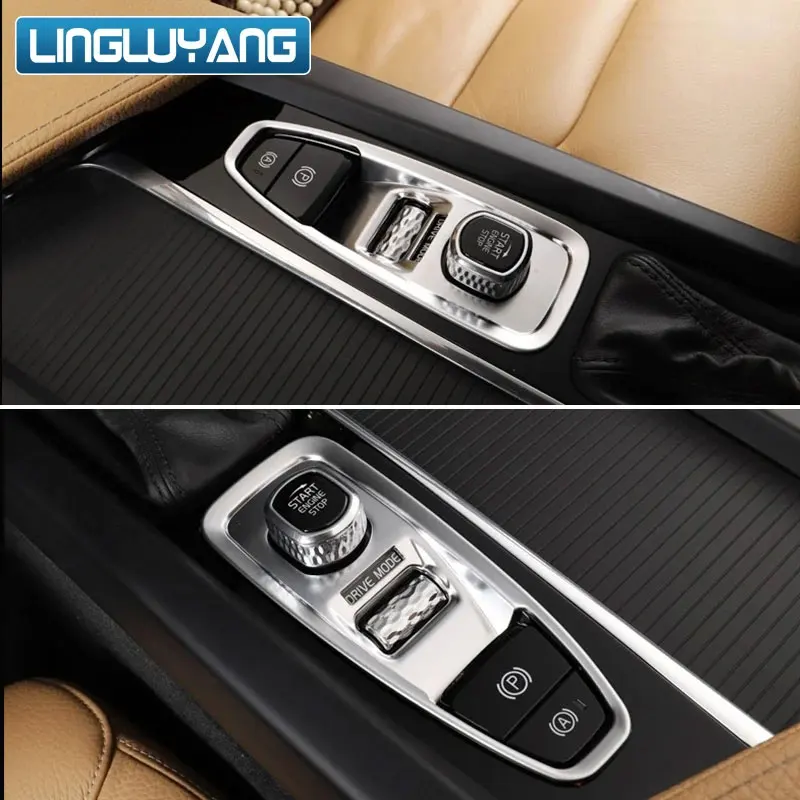 Cubierta decorativa de freno de mano electrónico, interruptor de encendido de freno de mano, decoración Interior para Volvos S90 XC90 V90 XC60 S60 V60