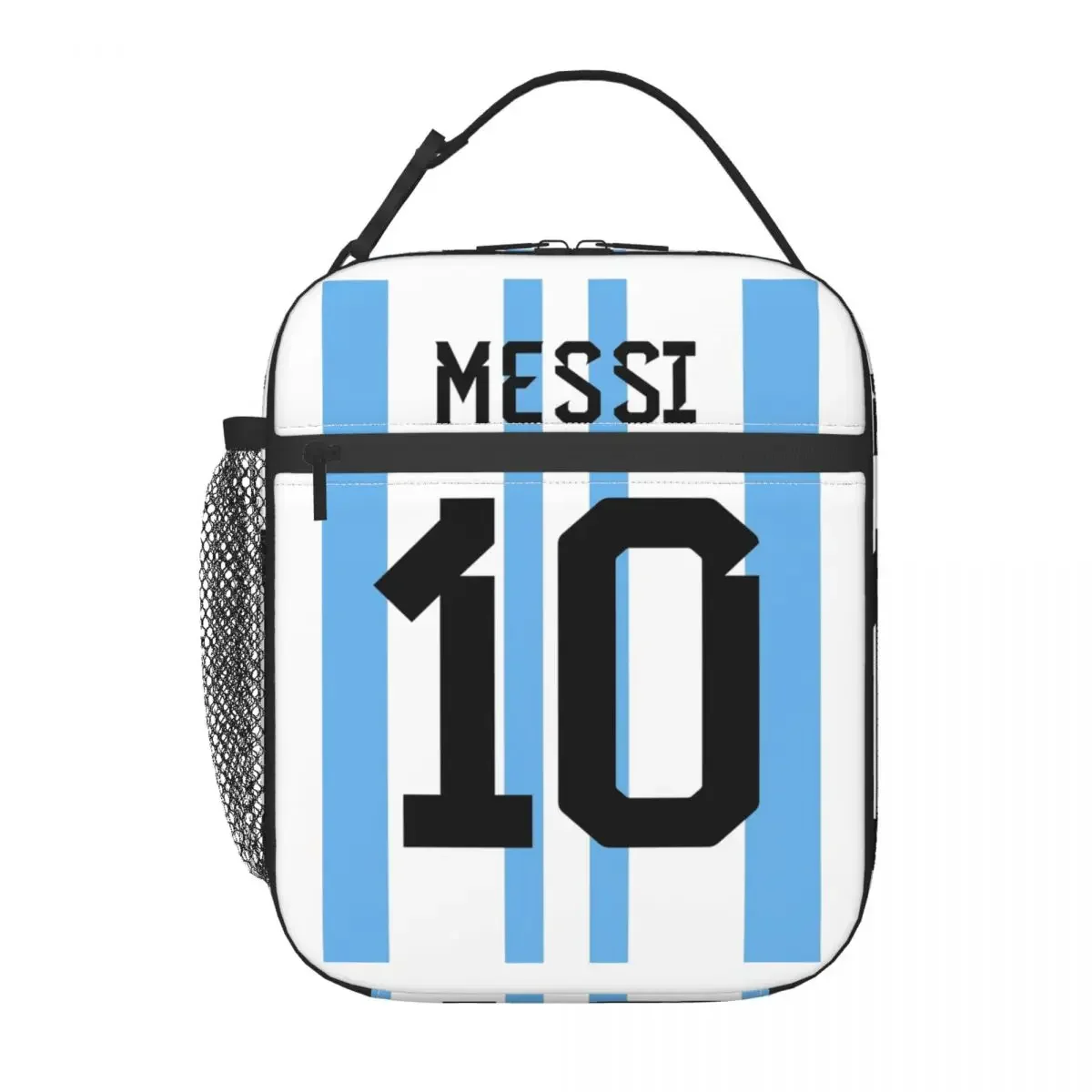 Messis 10 Football Soccer Merch Insulated Lunch Bag For School Storage Food Boxes Leakproof Thermal Cooler Lunch Boxes