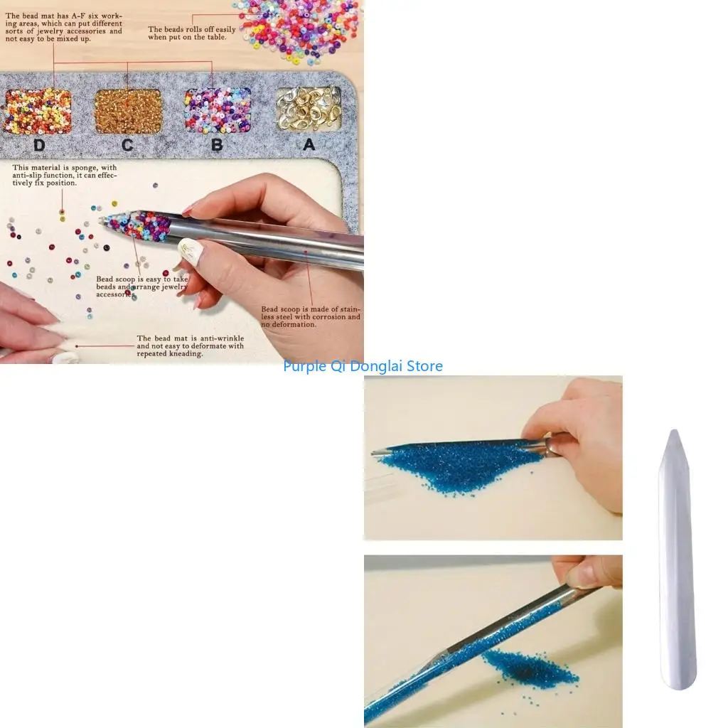 L21E Jewelry Crafting Rectangle Bead Mats Felt Materials Home Decoration 2 Pieces