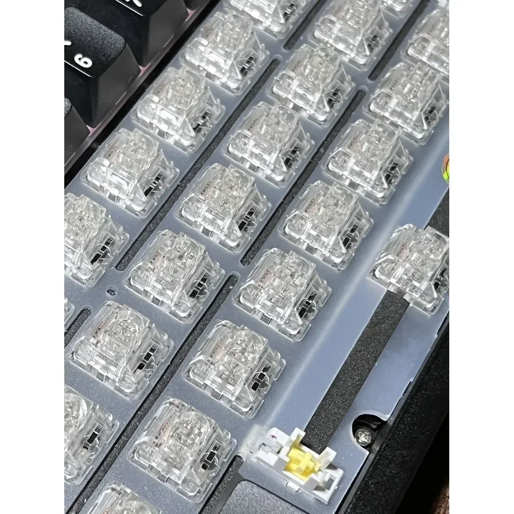 Jerrzi Salt Ice Switch Crystal Transparent Linear Silent Switch Prelubed RGB Customized Five-pin for MX Mechanical Keyboard