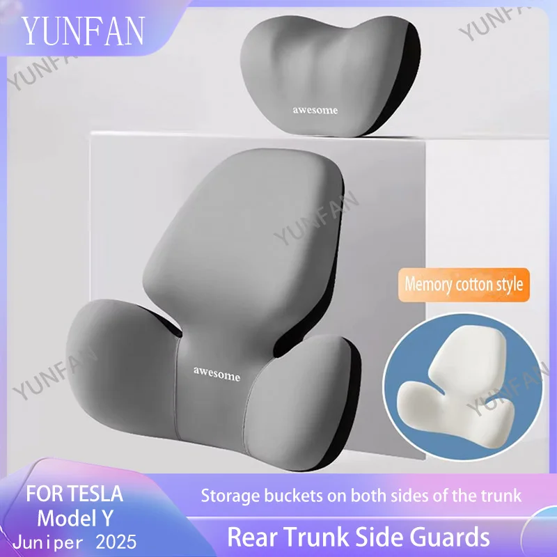 Update Car Lumbar Support Pillow Auto Neck Pillow Waist Support Removable Washable Backrest Universal Vehicle Cushion