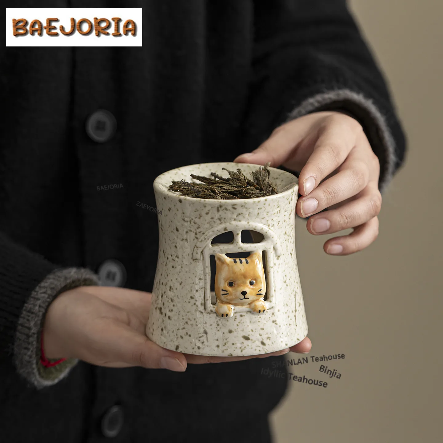 Spring Field Little Cat Tea Warmer Holder Candle Heater Stove Kettle Stand Boiling Water Carbon Furnace Tea Set Tea Roaster Gift