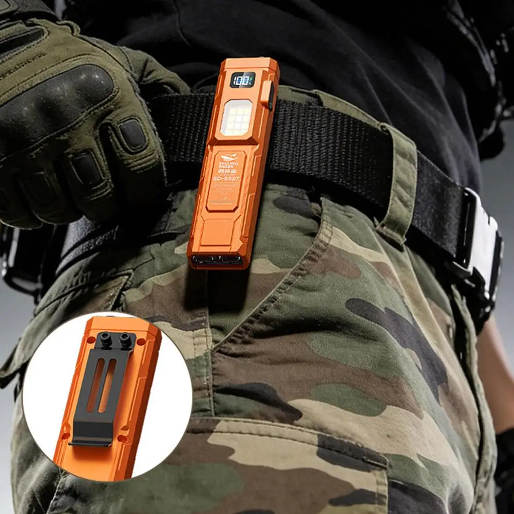 Super Bright Tactical Flashlight Dual Switch EDC Rechargeable Waterproof Emergency Flashlight with 7 Lighting Modes
