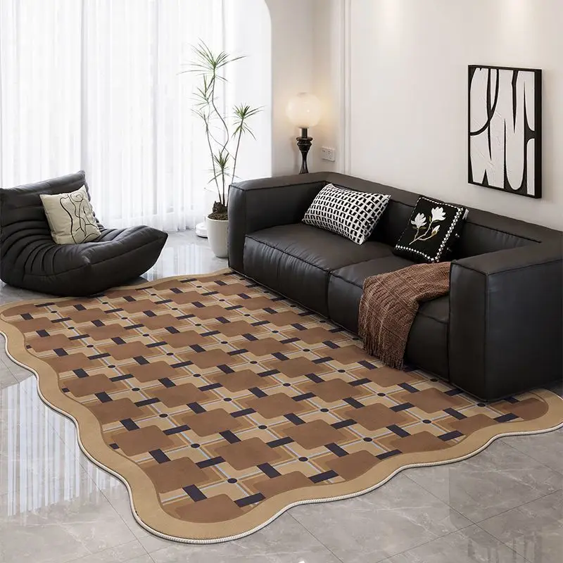 Modern Light Luxury Decoration Home Carpet Living Room Big Size Non-slip Coffee Tables Mat Easy Clean Room Decor Cloakroom Rug