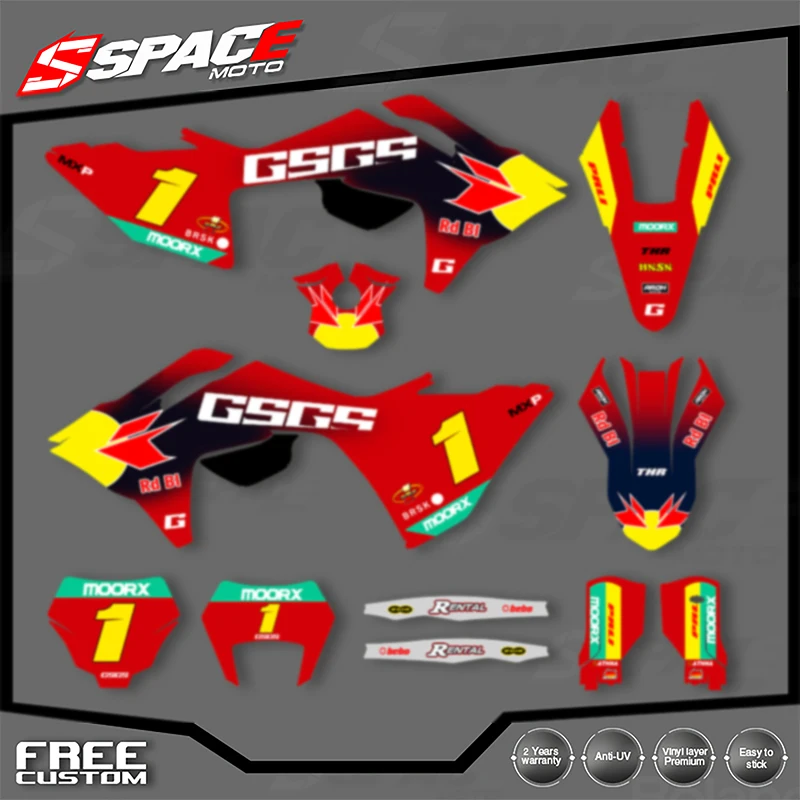 

SPACE Motorcycle Graphics Decals Stickers for GASGAS EC MC 2024 2025 2026 Decals Stickers Kits 008