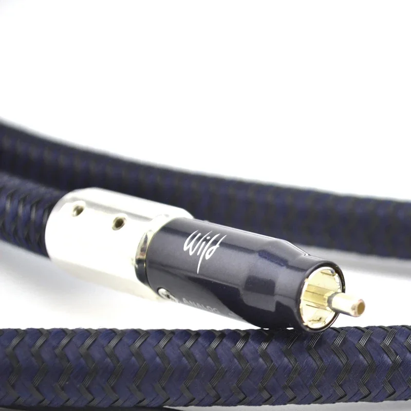 زوج من كابل Yonder RCA الأزرق البري PSS خط إشارة مضخم الصوت HiFi الفضي مع نظام تبديد الضوضاء #5