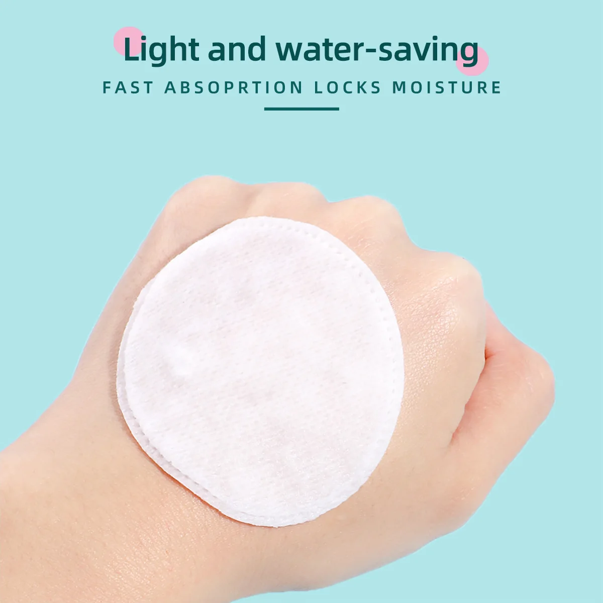 150 Soft and Breathable Round Makeup Remover Pads for Daily Facial Cleaning and Makeup Remover, for Home and Travel Use.