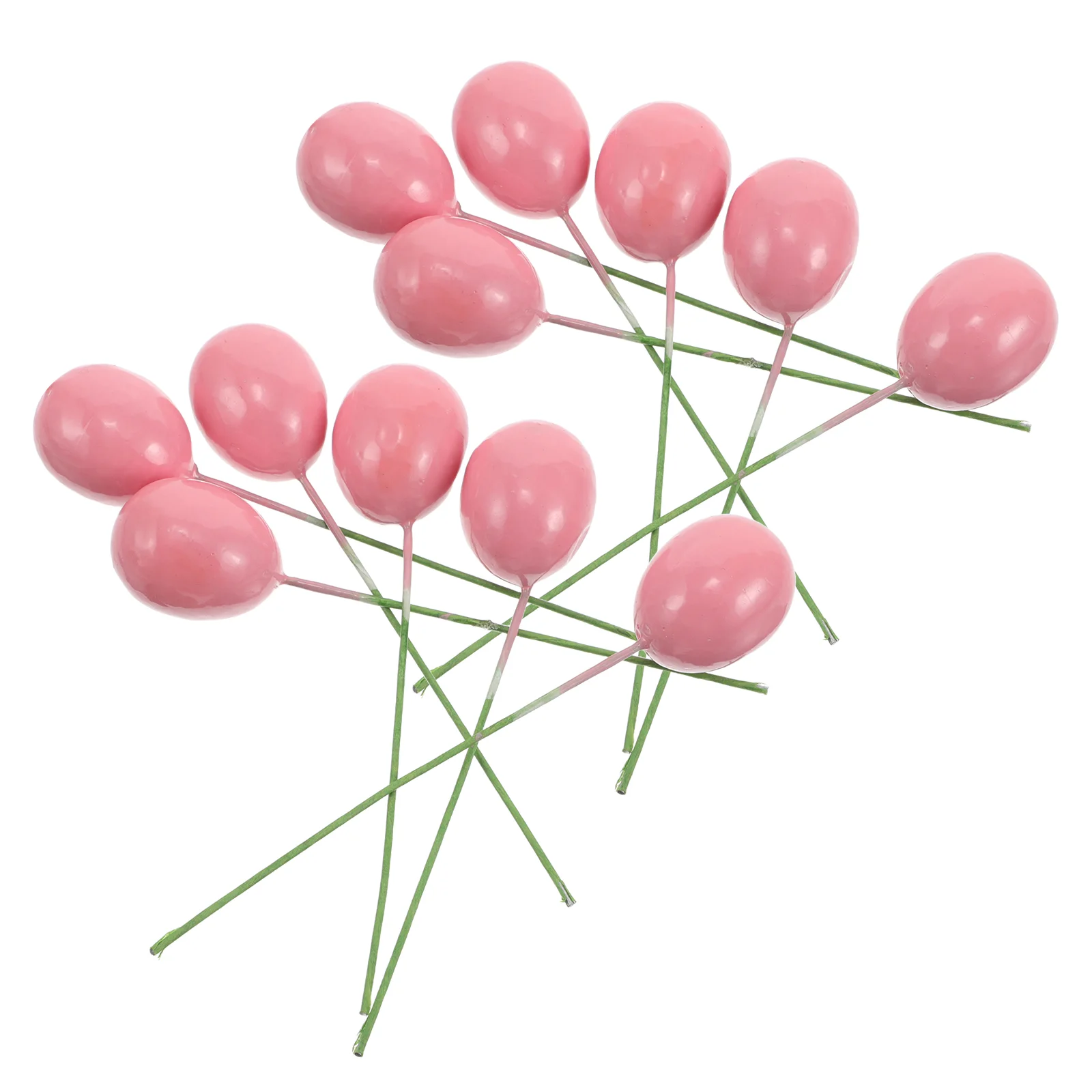 

12 Pcs Easter Egg Cake Insert Pink Decorations Ballerina Topper Craft Iron Wire Balls DIY Bride Toppers