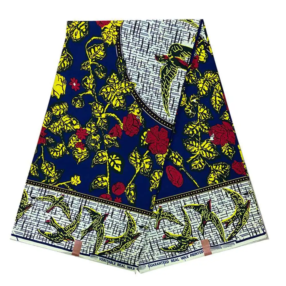 Veritable Dutch Super-W Guaranteed Super Real Wax Print Fabric Hollandais Pagne Africa Dress 100% Cotton Wax Pagne Tissu VLS4348