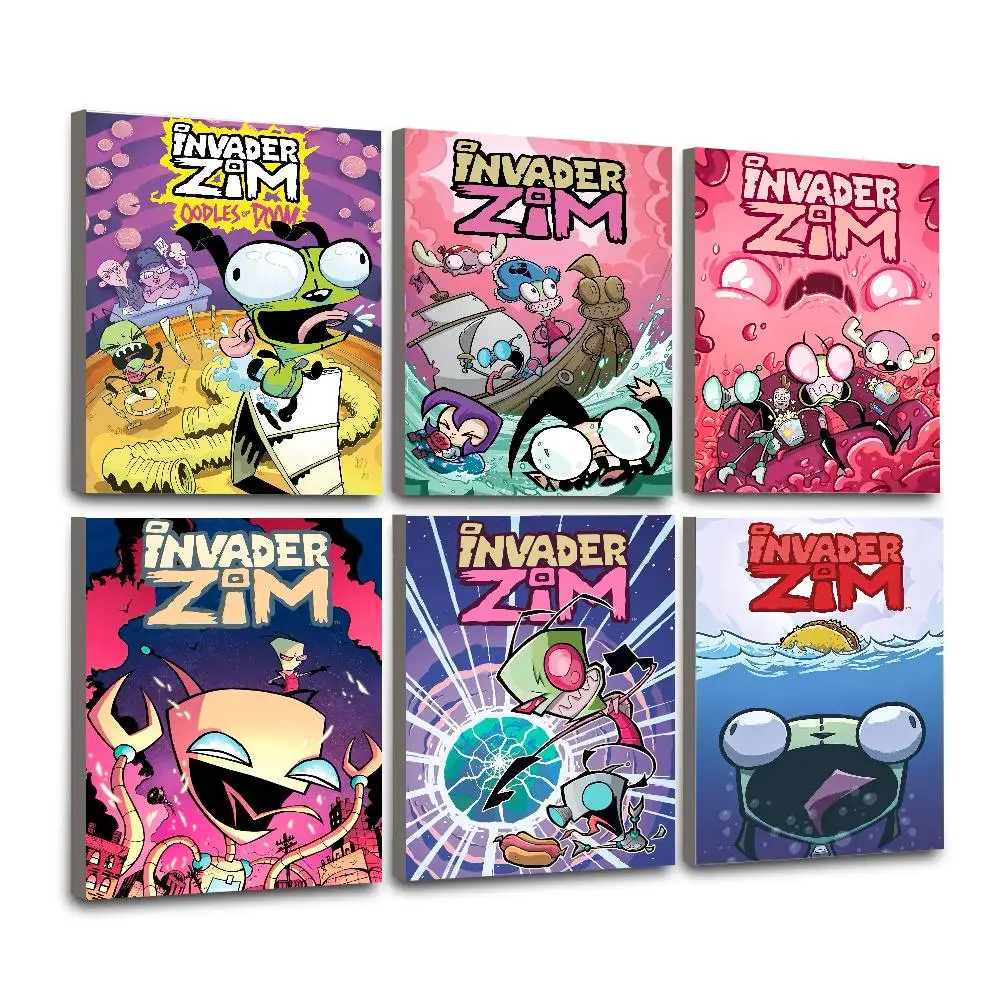 Cartoon I-Invader Zim lassic Cover Canvas Painting Print Poster For Living Room Wall Art Home Decor Pictures Gift