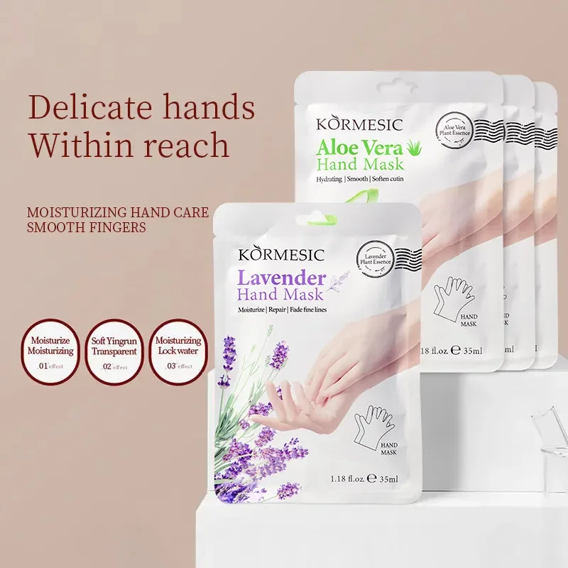 Hand Mask Moisturizing Gloves for Dry Skin Lavender-Scented & Aloe Vera Deep Nourishing Repair Treatment for Soft Smooth Hands