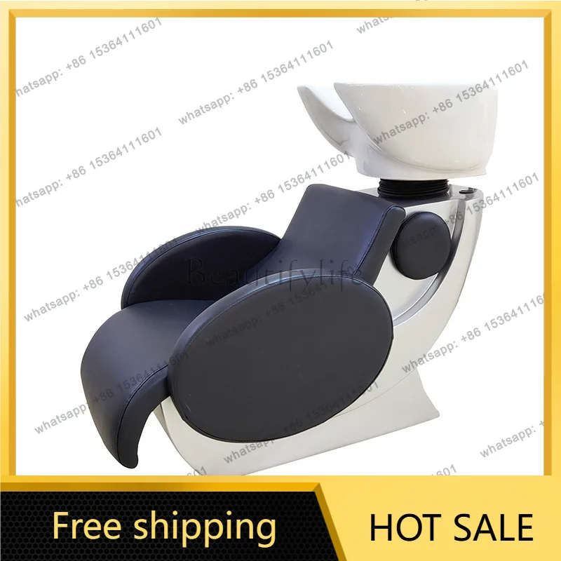 Factory Direct Sales Barber Shop Special Shampoo Bed Semi-reclining Flush Hair Salon High-end Hair Bed