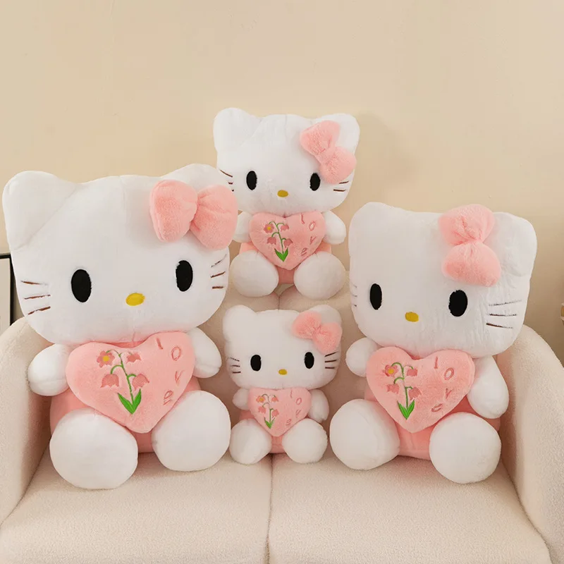 Sanrio Cute Hello Kitty Plush Toys 35-42CM Embrace Love Stuffed Plushie Doll Toys For Children Pillow Girls Birthday Gifts