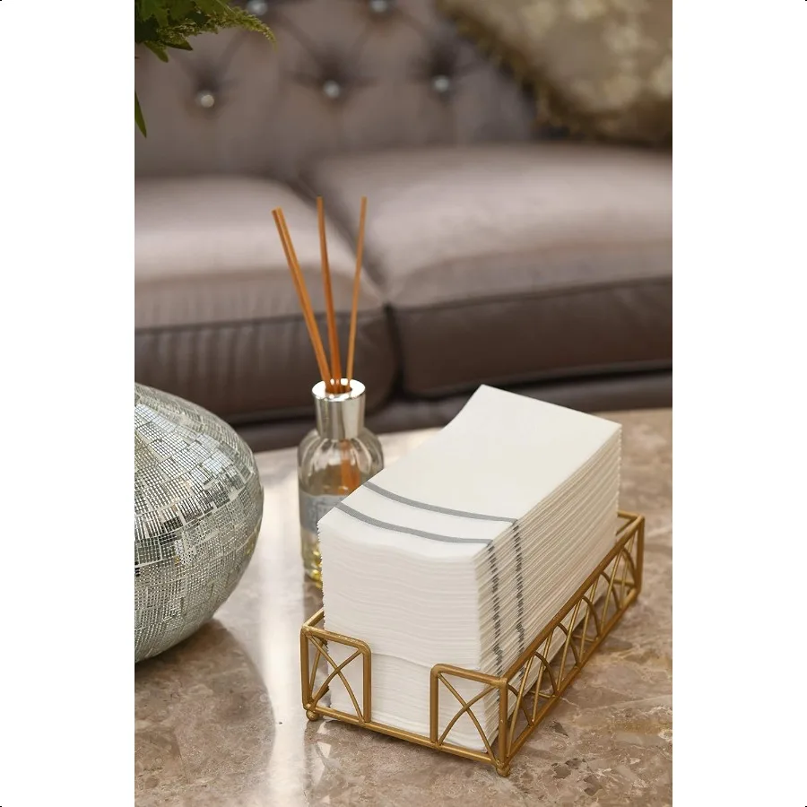 Toallas de mano de papel para baño, toallas para invitados LinenFeel, servilletas formales para cena, aniversario, mesas, invitados y baños, Sie