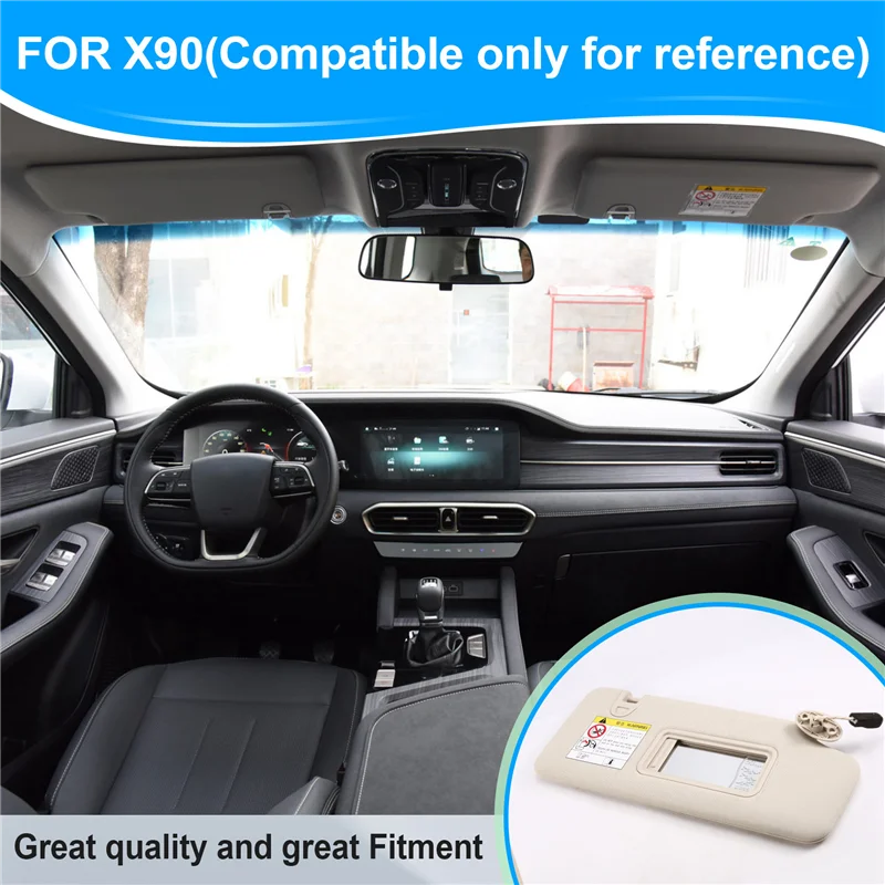 

1Pair Car Sun Visor Inside Sunshade Gray For Jetour X90-A54R