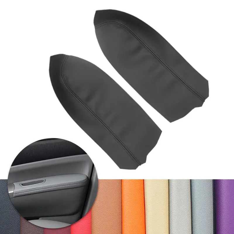 

For Toyota Prius 2004 2005 2006 2007 2008 2009 2pcs Car Microfiber Leather Front Door Armrest Panel Cover Interior Sticker Decor