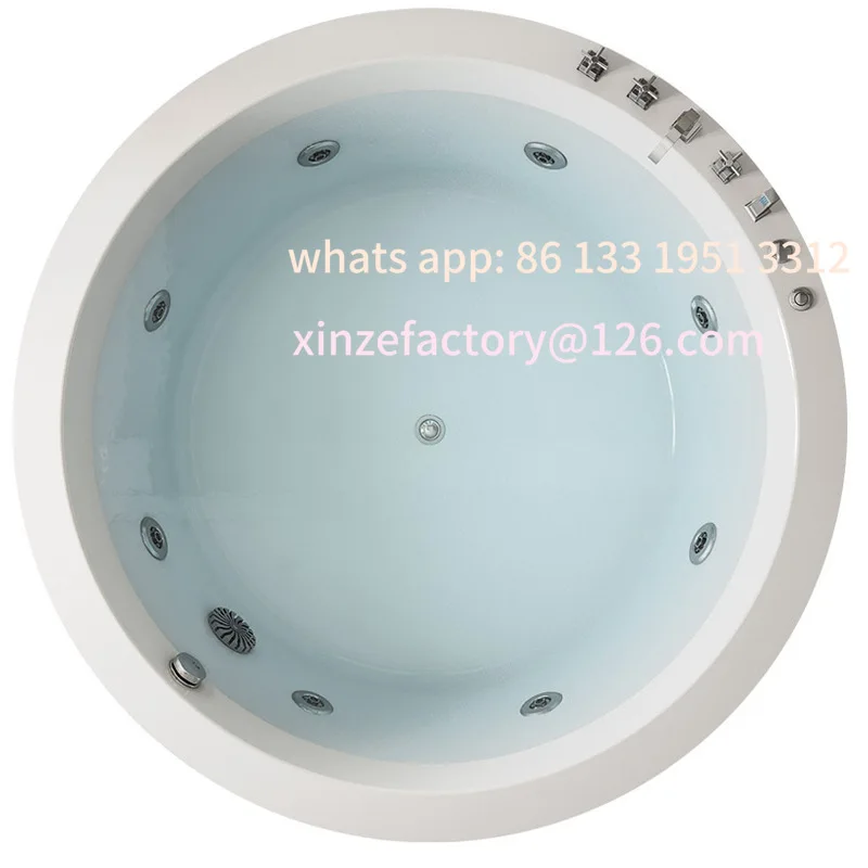 

Customizable Round Thick Edge Recessed Bathtub Acrylic Bathtub Adult Household Small Unit