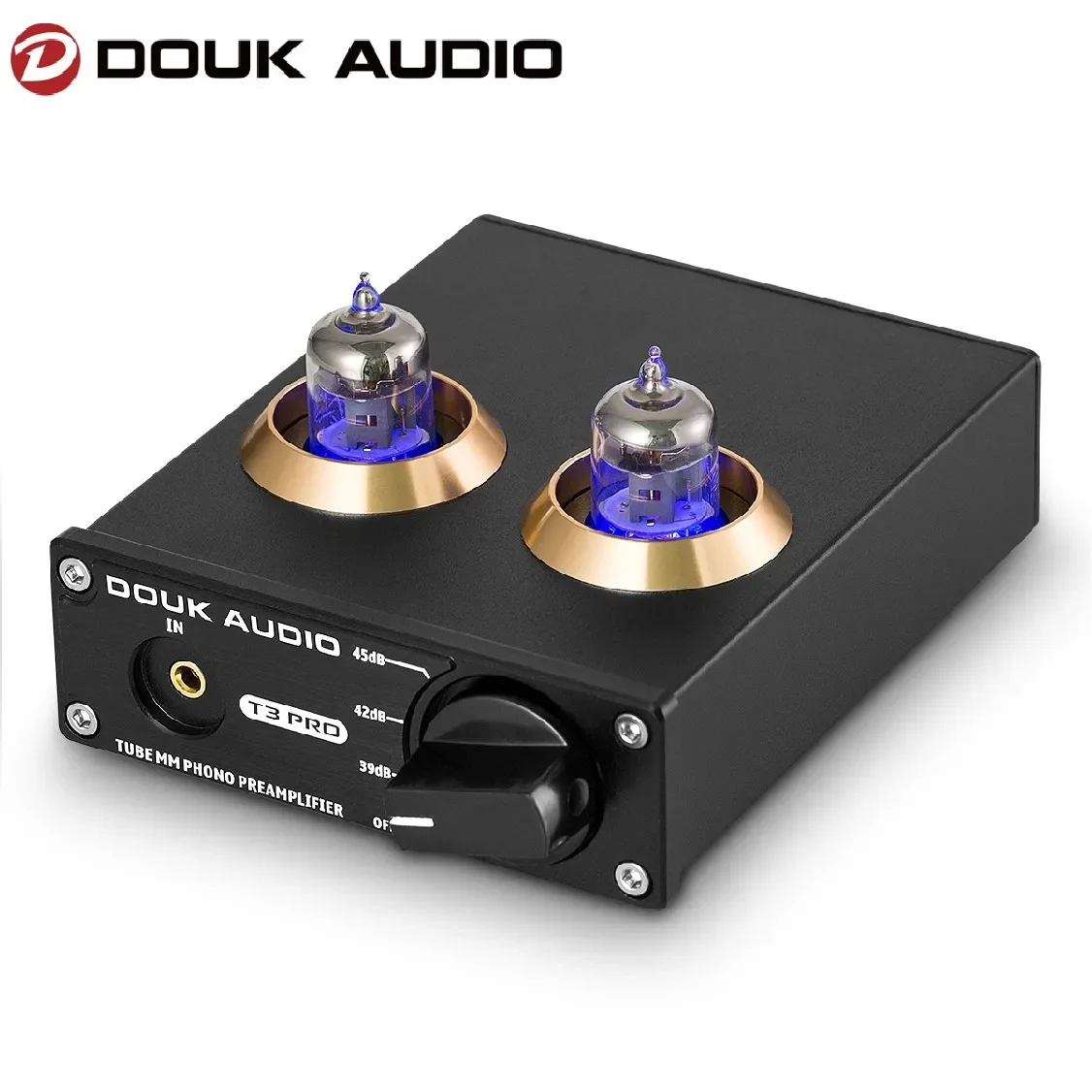 Douk áudio Mini HiFi MM Phono Stage Turntable Pré-amplificador Áudio Estéreo Tubo de Vácuo Pré-amplificador