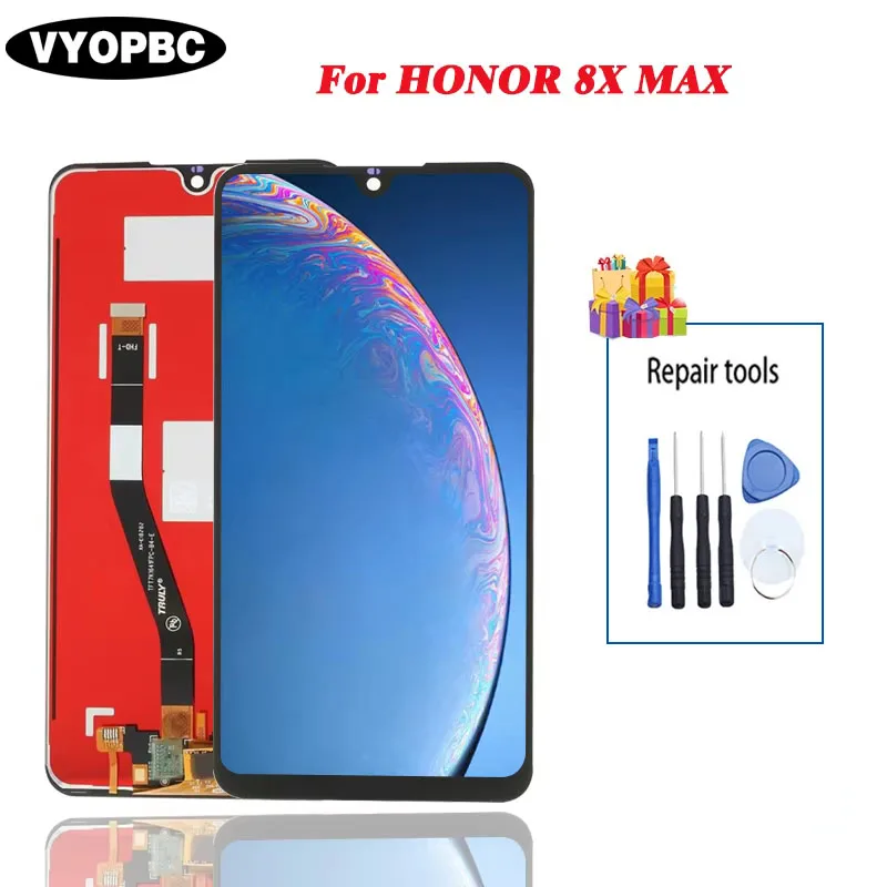 Mobile Phone LCD Display Touch Screen With Frame7.12\'\' Original  For Huawei Honor 8X Max Digitizer Assembly  AL00 AL10