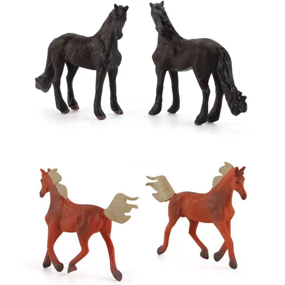 Figuras de folga árabe simulação pônei presentes das crianças ornamentos de mesa brinquedos educativos modelos animais cavalo em miniatura