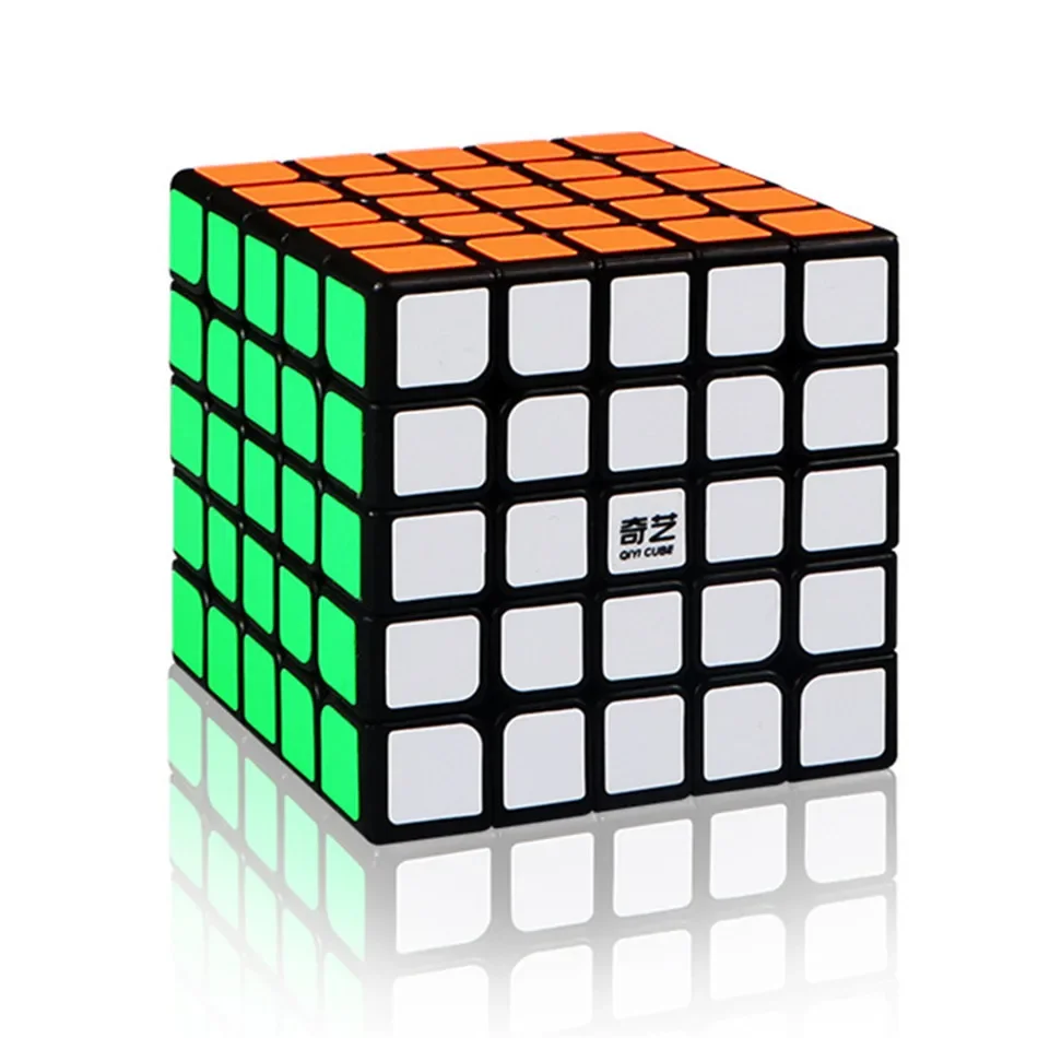 Qiyi 5x5 Qizheng S المكعب السحري بدون ملصقات مضادة للإجهاد 5 في 5 ألعاب للأطفال هدايا التعليم المبكر والترفيه