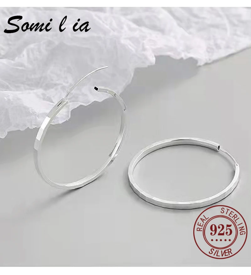 Somilia Neue Mode 925 Sterling Silber Große Creolen Für Frauen Neue Mode 18 K Gold Überzogene pid • Mustafa Kollektion Schmuck – Detail 15