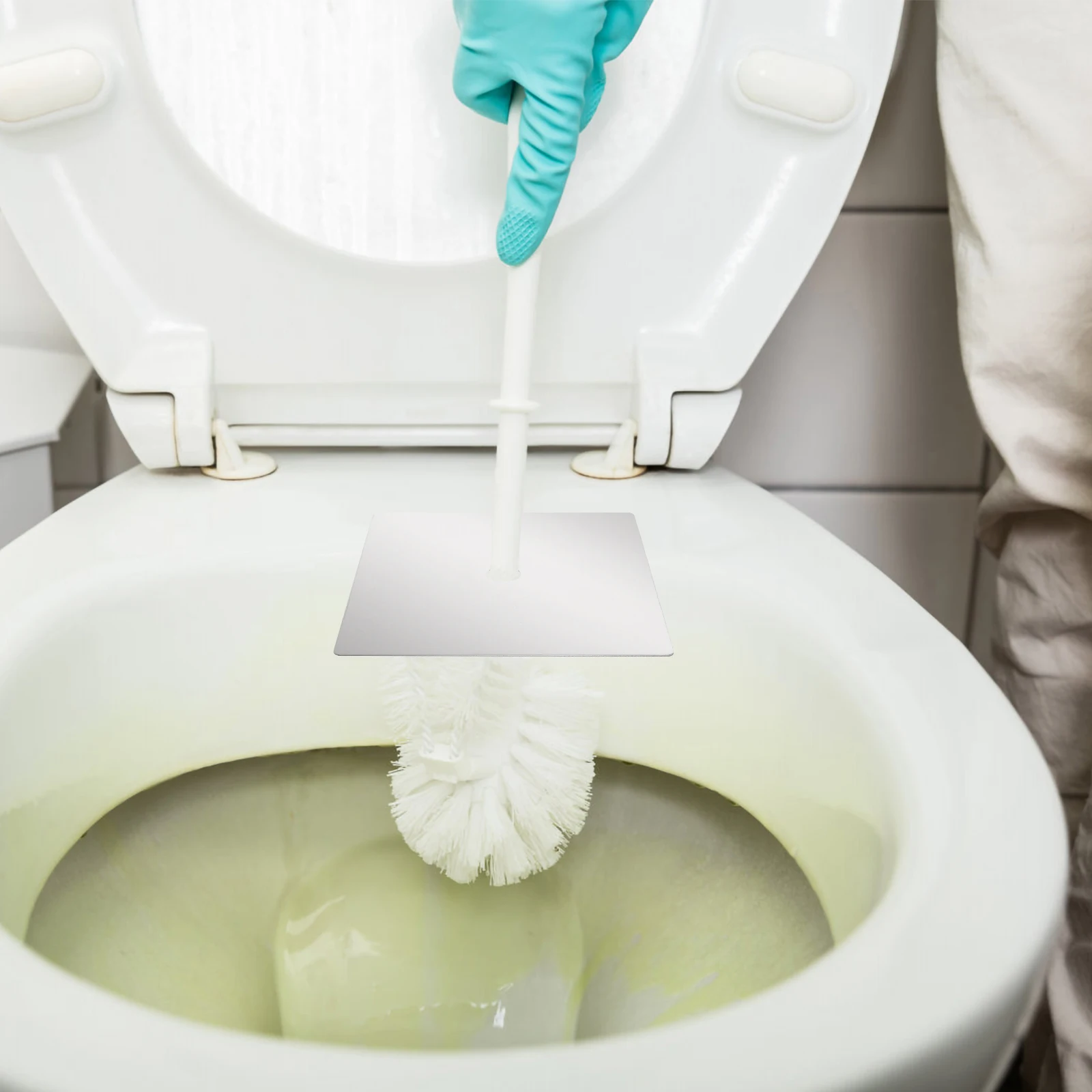 

2Pcs Toilet Brush Part Anti-Stain Blocking Plate Replacement Bathroom Odor Prevention Accessory Stainproof Cover