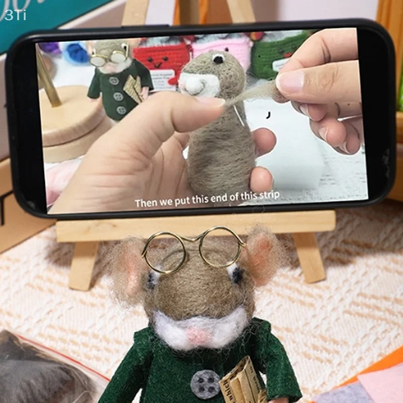 1 Set Animals Adult Felt Animal Sets Needle Felted Mice Kits With Supplies And Instructions Needle Felting Kit For Christmas