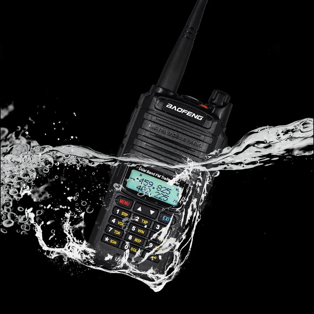 AAA + UV-9R plus لاسلكي تخاطب IP67 مقاوم للماء مكبر صوت رئيسي CB راديو FM جهاز إرسال واستقبال UHF/VHF راديو 10 واط 4800 مللي أمبير uv 9r plus