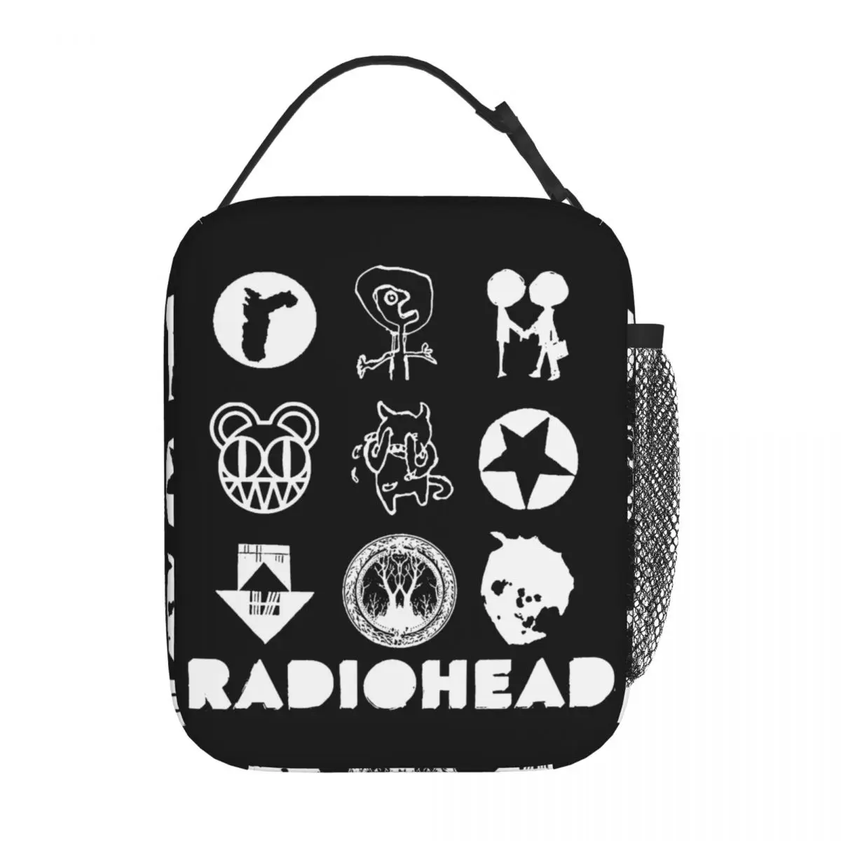 

Radiohead Insulated Lunch Bag Cooler Bag Reusable Large Tote Lunch Box Food Handbags Beach Picnic