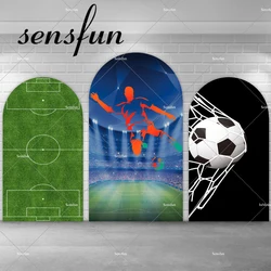 Football Field Arch Backdrop Cover for Birthday Party Boys Adult Soccer Arched Stand Cover Baby Shower Decorations Props